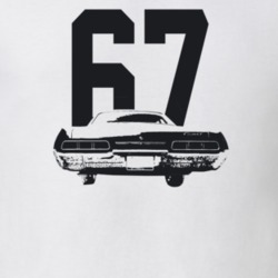 1967 Biscayne Rear View With Year Light Color T Shirt
