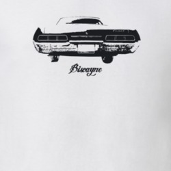 1967 Biscayne Rear View With Model Light Color T Shirt