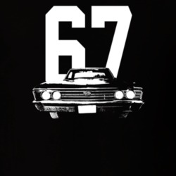 1967 El Camino Grill View With Year Dark Color T Shirt