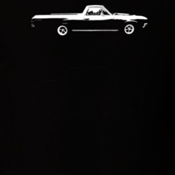 1967 El Camino Side View Dark Color T Shirt