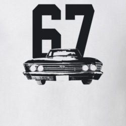 1967 El Camino Grill View With Year Light Color T Shirt