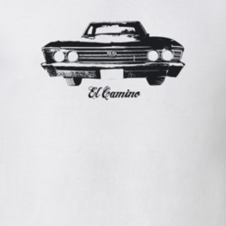 1967 El Camino Grill View With Model Light Color T Shirt