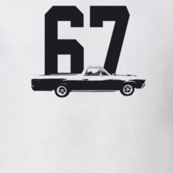 1967 El Camino Side View With Year Light Color T Shirt