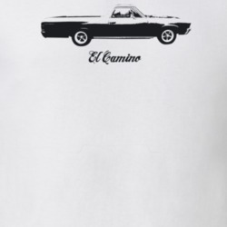 1967 El Camino Side View With Model Light Color T Shirt