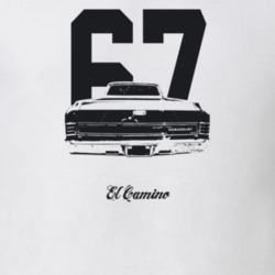1967 El Camino Rear View With Year And Model Light Color T Shirt