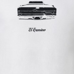 1967 El Camino Rear View With Model Light Color T Shirt