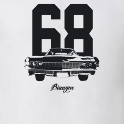 1968 Biscayne Grill View With Year And Model Light Color T Shirt