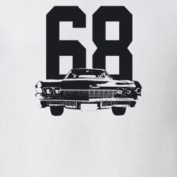 1968 Biscayne Grill View With Year Light Color T Shirt