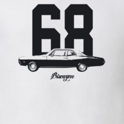 1968 Biscayne Side View With Year And Model Light Color T Shirt