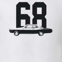 1968 Biscayne Side View With Year Light Color T Shirt