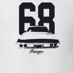 1968 Biscayne Rear View With Year And Model Light Color T Shirt