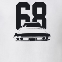 1968 Biscayne Rear View With Year Light Color T Shirt