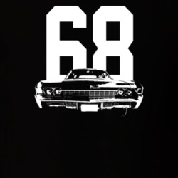 1968 Biscayne Grill View With Year Dark Color T Shirt
