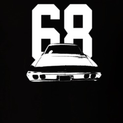 1968 Biscayne Rear View With Year Dark Color T Shirt