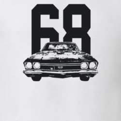 1968 El Camino Grill View With Year Light Color T Shirt