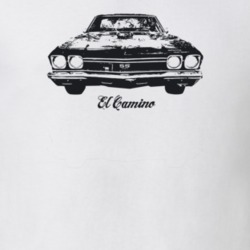 1968 El Camino Grill View With Model Light Color T Shirt