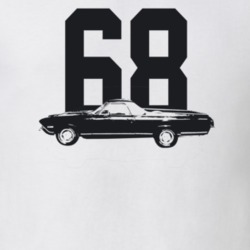 1968 El Camino Side View With Year Light Color T Shirt