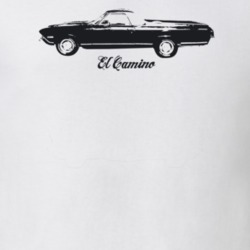 1968 El Camino Side View With Model Light Color T Shirt