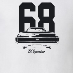1968 El Camino Rear View With Year And Model Light Color T Shirt