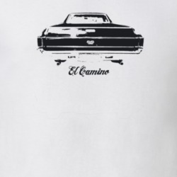1968 El Camino Rear View With Model Light Color T Shirt