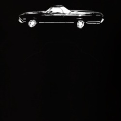 1968 El Camino Side View Dark Color T Shirt