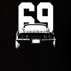 1969 Corvette Rear View With Year Dark Color T Shirt