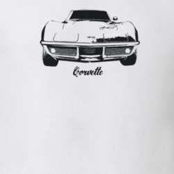 1969 Corvette Grill View With Model Light Color T Shirt