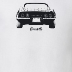 1969 Corvette Rear View With Model Light Color T Shirt