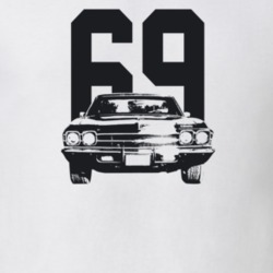 1969 El Camino Grill View With Year Light Color T Shirt