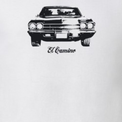 1969 El Camino Grill View With Model Light Color T Shirt