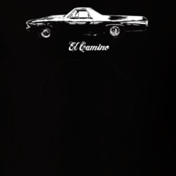1969 El Camino Side View With Model Dark Color T Shirt