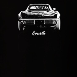 1970 Corvette Grill View With Model Dark Color T Shirt