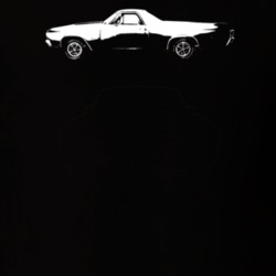 1970 El Camino Side View Dark Color T Shirt