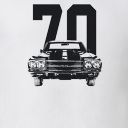 1970 El Camino Grill View With Year Light Color T Shirt