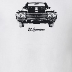 1970 El Camino Grill View With Model Light Color T Shirt