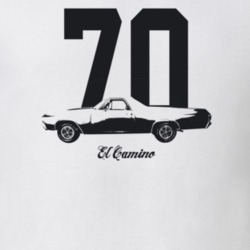 1970 El Camino Side View With Year And Model Light Color T Shirt