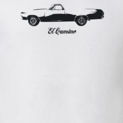 1970 El Camino Side View With Model Light Color T Shirt