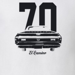 1970 El Camino Rear View With Year And Model Light Color T Shirt