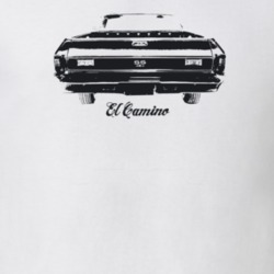 1970 El Camino Rear View With Year Light Color T Shirt