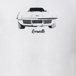 1971 Corvette Grill View With Model Light Color T Shirt
