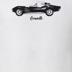 1971 Corvette Side View With Model Light Color T Shirt