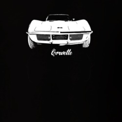 1971 Corvette Grill View With Model Dark Color T Shirt