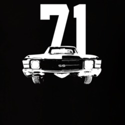 1971 El Camino Grill View With Year Dark Color T Shirt