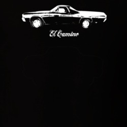 1971 El Camino Side View With Model Dark Color T Shirt