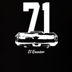 1971 El Camino Rear View With Year And Model Dark Color T Shirt