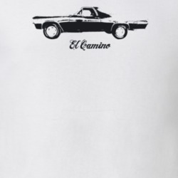 1971 El Camino Side View With Model Light Color T Shirt