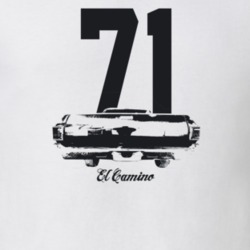1971 El Camino Rear View With Year And Model Light Color T Shirt