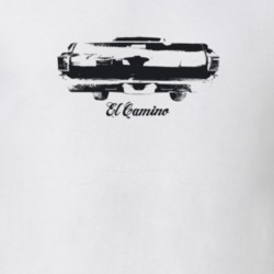1971 El Camino Rear View With Model Light Color T Shirt