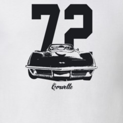 1972 Corvette Grill View With Year And Model Light Color T Shirt