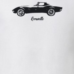 1972 Corvette Side View With Model Light Color T Shirt